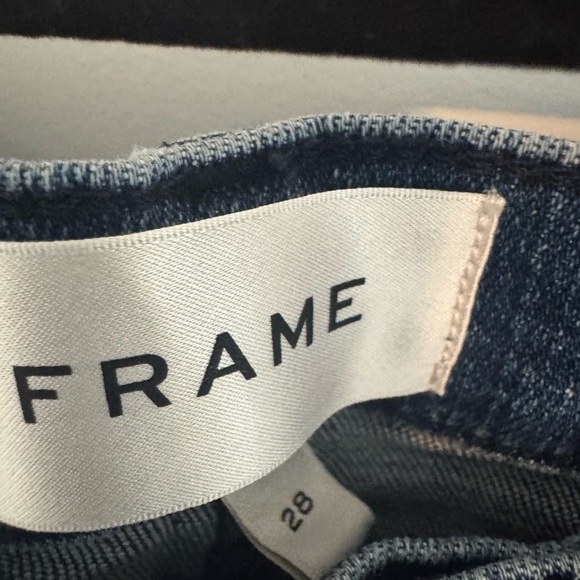 FRAME Le Easy Flare Released Hem Jeans, Size 28, Blue Thunderstorm - Picture 7 of 9
